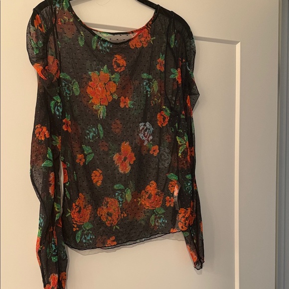 NWT Free people floral mesh top - Picture 1 of 6